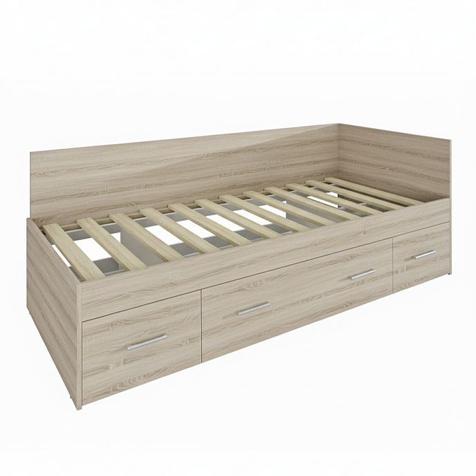 Postel RANGO (R) 90cm, s roštem a s úložným prostorem - lamino 16 mm