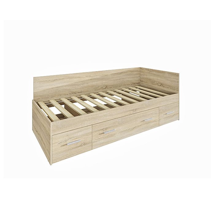 Postel RANGO (R) 90cm, s roštem a s úložným prostorem - lamino 16 mm