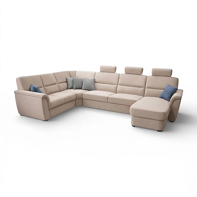 Sedací souprava SAMANTA LUX B2U-VROH-3SRHM-DU+3x záhlavník