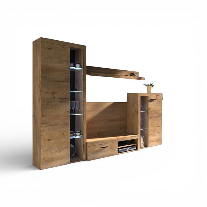 Obývací stěna ZUMBA s vitrínami 