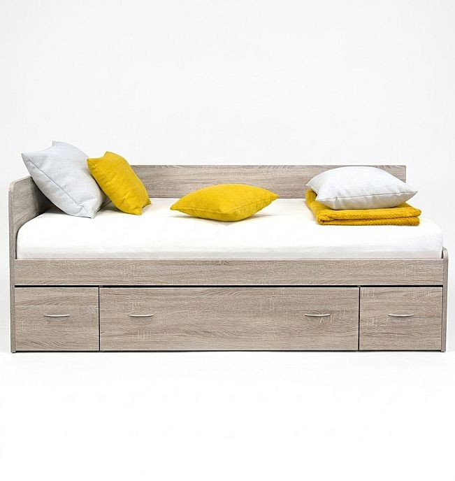 Postel RANGO (F) 90cm, s roštem a s úložným prostorem - lamino 18 mm