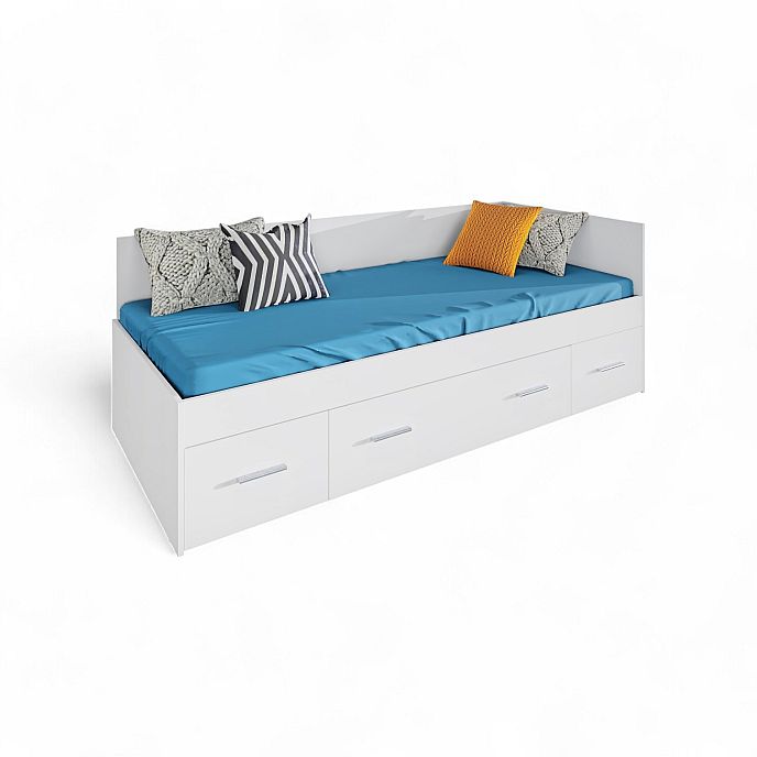 Postel RANGO (R) 90cm, s matrací, s roštem a s úložným prostorem - lamino 16 mm