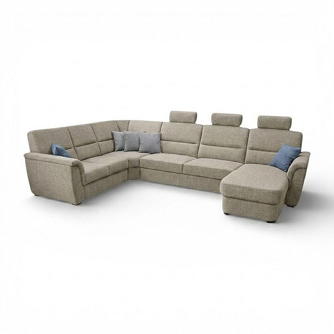 Sedací souprava SAMANTA LUX B2U-VROH-3SRHM-DU+3x záhlavník