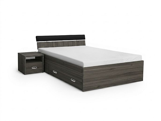 Postel MARI 140cm, s roštem a s úložným prostorem
