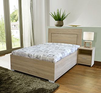 Postel DAXTON 2K 90cm, s roštem a s úložným prostorem