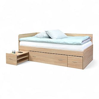 Postel RANGO (F) 90cm, s roštem a s úložným prostorem - lamino 18 mm