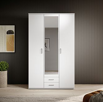 Skříň KAREL 3D2Z šatní, 120cm
