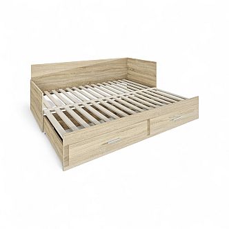 Postel MARKO (R) 90cm, s matracemi, s roštem a s úložným prostorem - lamino 16 mm