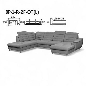 Sedací souprava BALBOA OT-2F-R-1-D ve tvaru 