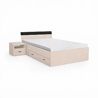Postel MARI 180cm, s roštem a s úložným prostorem