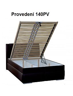Postel BIBIANA 2  PV 140cm, s roštem a s úložným prostorem