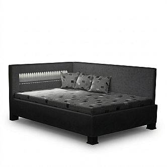 Postel MELISSA 140cm, s matrací, s roštem a s úložným prostorem