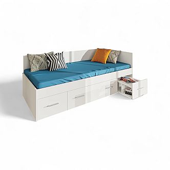 Postel RANGO (R) 90cm, s matrací, s roštem a s úložným prostorem - lamino 16 mm