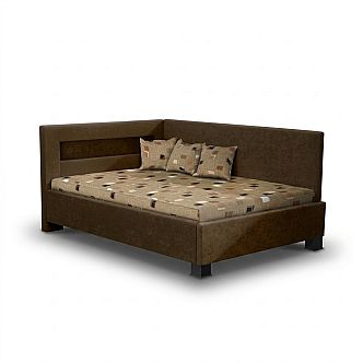Postel MELISSA 140cm, s matrací, s roštem a s úložným prostorem