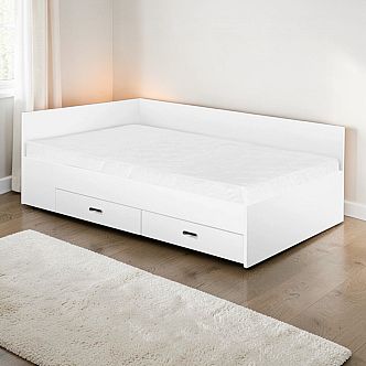 Postel RENATA 160cm, s matrací, roštem a s úložným prostorem