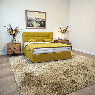 Postel HERALD SUPERIOR 180cm, s roštem a s úložným prostorem