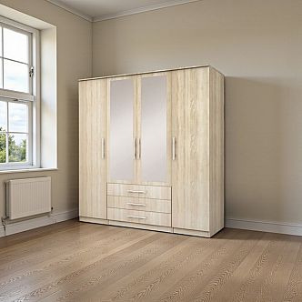Skříň ROMA LUX 4 šatní, 200cm