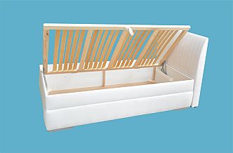Postel LIANA 90cm, s roštem a s úložným prostorem 
