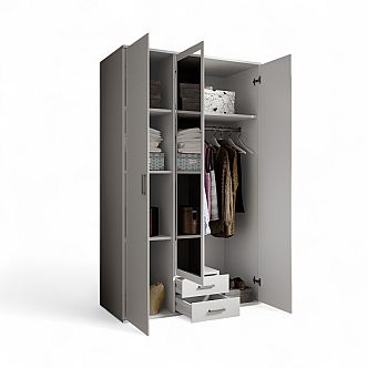 Skříň KAREL 3D2Z šatní, 120cm