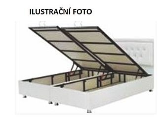 Postel BAZE 160cm, s roštem a s úložným prostorem