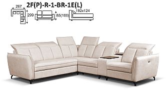Sedací souprava ROSSO 2F-R-1-BR-1E
