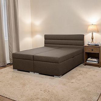 Postel BONERO 160cm, s matracemi, s roštem a s úložným prostorem