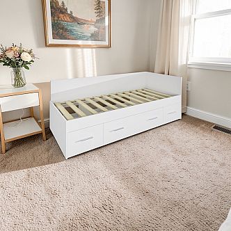 Postel RANGO (R) 90cm, s roštem a s úložným prostorem - lamino 16 mm