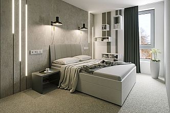Postel BIBIANA 2 160cm, s roštem a s úložným prostorem