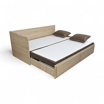 Postel MARKO (F) 90cm, s roštem a s úložným prostorem - lamino 18 mm