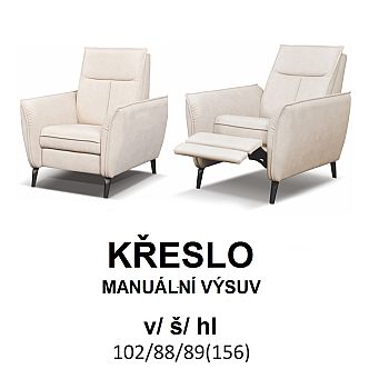 Křeslo ROSSO LUX manuální