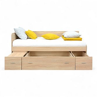 Postel RANGO (F) 90cm, s roštem a s úložným prostorem - lamino 18 mm