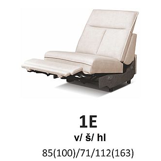 Sedací souprava ROSSO 2F-R-1-BR-1E