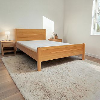 Postel BRANDON DOUBLE 135x192cm, s roštem, dýhovaná